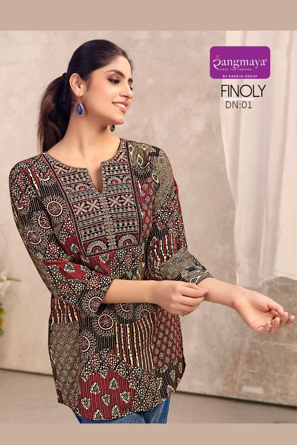 Finoly By Rangmaya Cotton Short Tunic Ladies Top